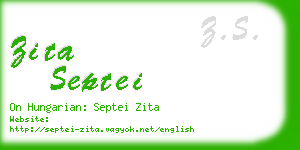 zita septei business card